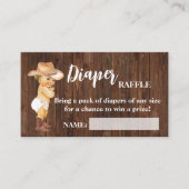 Little Cowboy Diaper Raffle Ticket Baby shower (Voorkant)