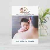 Little Cowboy | Faire-part de naissance double fac (Debout devant)