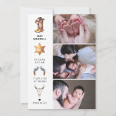 Little Cowboy | Faire-part de naissance double fac (Dos)