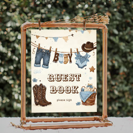 Little cowboy Gastenboek poster
