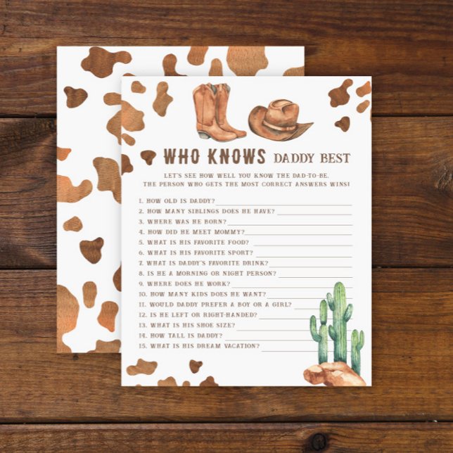 Little Cowboy - Wie kent papa het beste spel (Creator heeft geüpload)