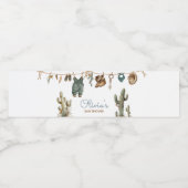 Little Cowboy Wild West Baby shower Waterfles Etiket (Enkel label)