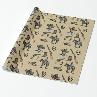 Little Cowboys & Wild West Kids Wrapping Paper – B Cadeaupapier