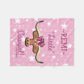 Little Cowgirl Fleece Blanket (Voorkant (Horizontaal))