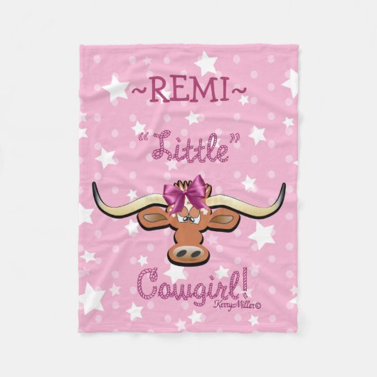 Little Cowgirl Fleece Blanket (Voorkant)