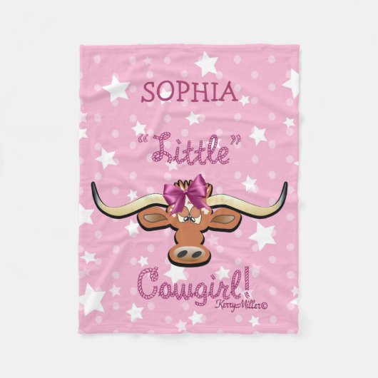 Little Cowgirl Fleece Blanket (Voorkant)