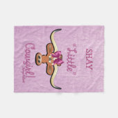 Little Cowgirl Fleece Blanket (Voorkant (Horizontaal))