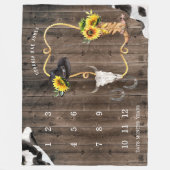 Little Cowgirl Western | Bébé Couverture de jalon (Devant)