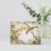 Little Creature-Bull-kopse Shrikes Briefkaart (Staand voorkant)