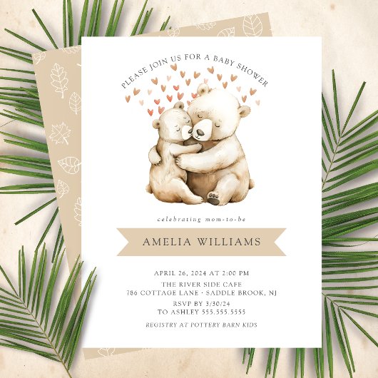 Little Cub Love Baby shower Uitnodiging