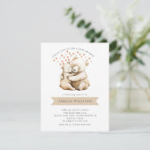 Little Cub Love Baby shower Uitnodiging (Staand voorkant)