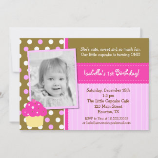 Little Cupcake BIrthday-uitnodigingen Kaart