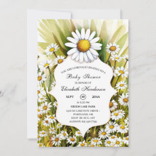 Little Custom Daisy Baby shower Kaart