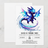 Little Custom Dragon Digitale Jongen Verjaardag Kaart (Voorkant / Achterkant)