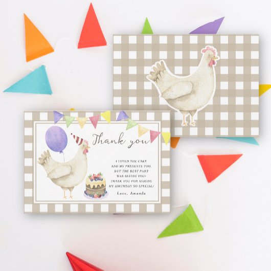 Little Cute Chick fête d'anniversaire merci