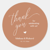 Little Cute Heart Modern Minimal Wedding Gifts Ronde Sticker (Voorkant)