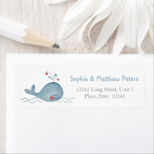 Little Cute Whale Retouradreslabels Etiket