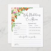 Little Cutie Baby Advice and Predicards Card (Voorkant / Achterkant)