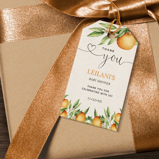 Little Cutie Baby shower Bedankt Cadeaulabel