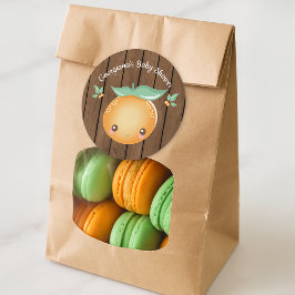 Little Cutie Baby shower Classic Round Sticker