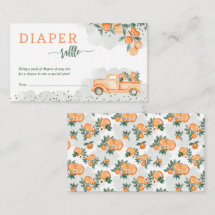Little Cutie Baby shower Diaper Raffle Informatiekaartje