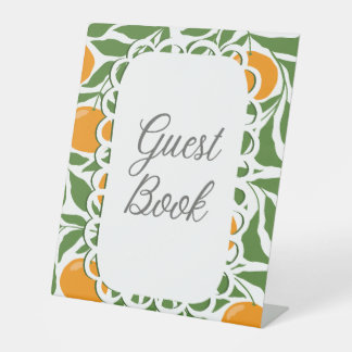 Little Cutie Baby Shower Guest Book Reclamebord Met Voetstuk