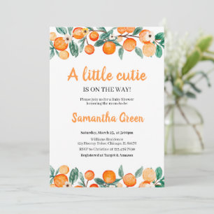 Little Cutie Baby shower Invitation Kaart