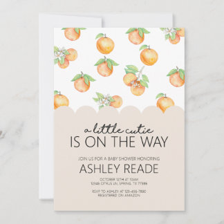 Little Cutie Baby shower Invitation Kaart
