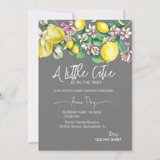 Little cutie baby shower kaart (Voorkant)