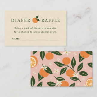 Little Cutie Baby Shower Luier Raffle Kaart