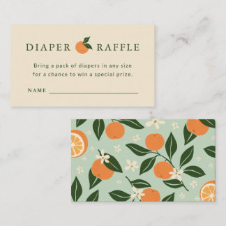 Little Cutie Baby Shower Luier Raffle Kaart