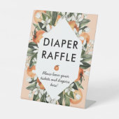 Little Cutie Baby Shower Luierspel Bord Reclamebord Met Voetstuk (Voorkant)