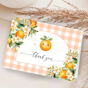 Little Cutie Baby shower plié Merci Cartes