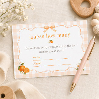 Little Cutie Baby Shower Raad Hoeveel Kaart