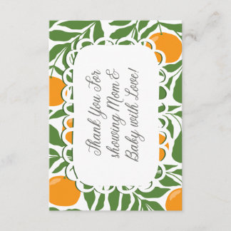 Little Cutie Baby Shower Thank You Card Informatiekaartje