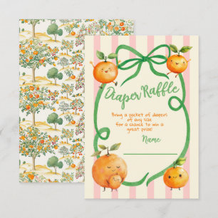 Little Cutie Baby shower Toile Luier Raffle Kaart