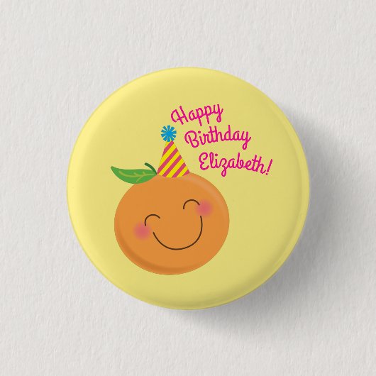 Little Cutie Birthday Party Ronde Button 3,2 Cm (Voorkant)