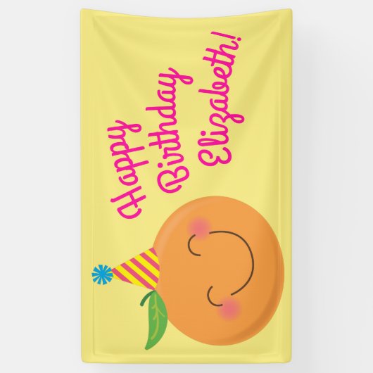 Little Cutie Birthday Party Spandoek (Verticaal)