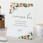 Little Cutie Bloemen baby shower Momosa Bar Teken Reclamebord Met Voetstuk (Insitu)