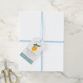Little Cutie Citrus Baby shower Cadeaulabel (Met Touw)