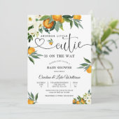 Little Cutie Citrus Baby Shower Invitation (Debout devant)