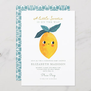 Little Cutie Citrus Baby shower Invitation Kaart
