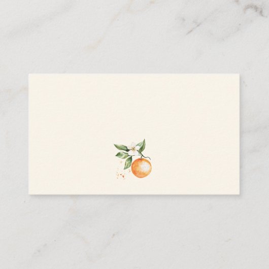 Little Cutie Citrus Baby shower Registry QR-code Informatiekaartje (Achterkant)