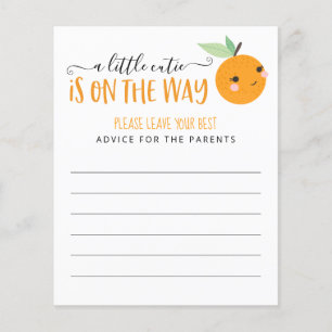 Little Cutie Citrus Baby Shower speladvieskaarten
