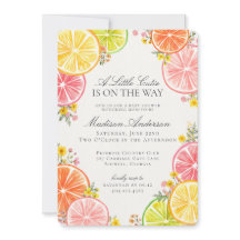 Little Cutie Citrus Floral Oranje Baby shower