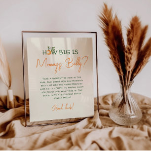 Little Cutie Citrus Hoe groot is de buik van mama Poster