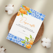 Little Cutie Citrus Luier Raffle Baby shower Informatiekaartje