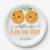 Little Cutie Citrus Modern Gender onthulling Papieren Bordje (Voorkant)