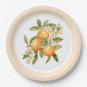 Little cutie citrus sinaasappels verjaardagsfeestj papieren bordje (Voorkant)