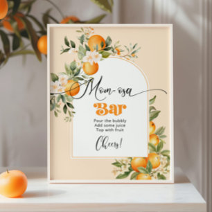 Little cutie citrus thema Mom-osa bar Poster